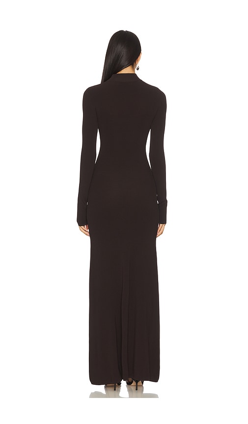  Nicholas Diantha Long Sleeve Midi Dress With Circle Cutout In Chocolate. Size Xs. Also In S, M, L, Xl. 