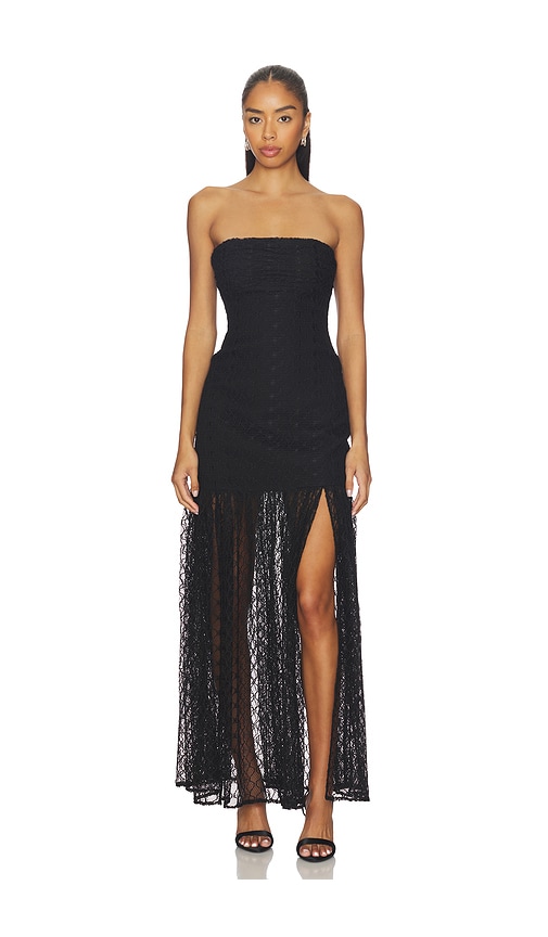 NICHOLAS Kairo Strapless Lace Maxi Dress