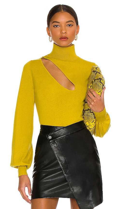cut out mock neck sweater