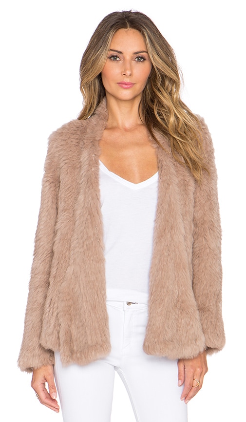 Knitted Rabbit Fur Jacket