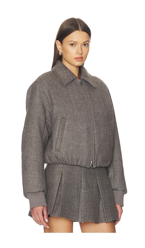  Nicholas Frida Bomber Wool Blend Jacket In Charcoal. Size 2. Also In 4, 12. 