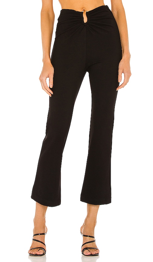 NICHOLAS Jeri Crop Pant with U-Bar in Black