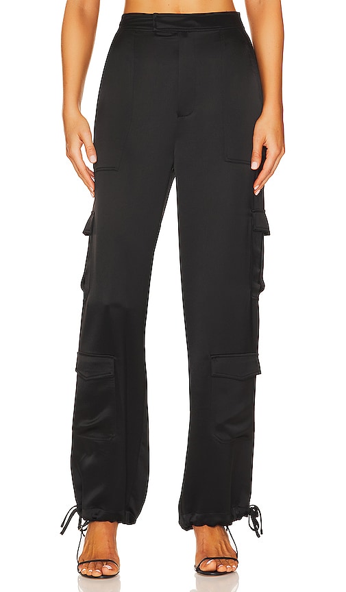 NICHOLAS Nori Utilitarian Drawcord Pants in Black
