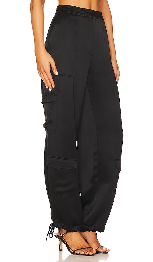 Shop Nicholas Nori Utilitarian Drawcord Pants In Black