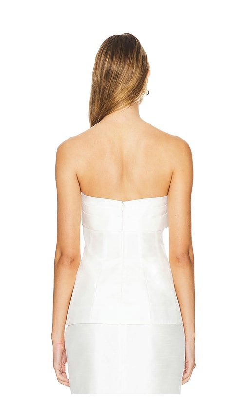  Nicholas Oberteil Coraline Strapless Fan Pleat In White. Größe 2. Also In 6, 10. 