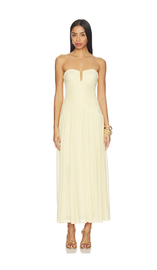 NIA ROBE BUSTIER BEVERLY en Lemon Taille XL Also en L 109 €