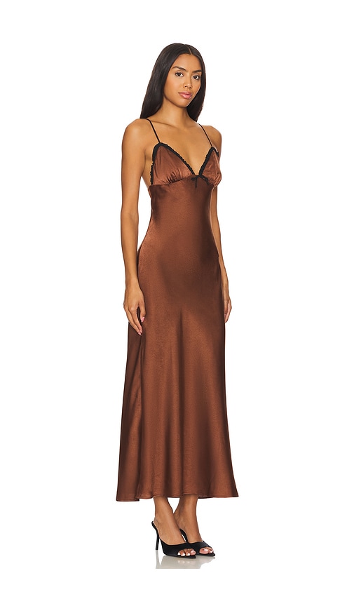 Shop Nia Camille Dress In Chocolate