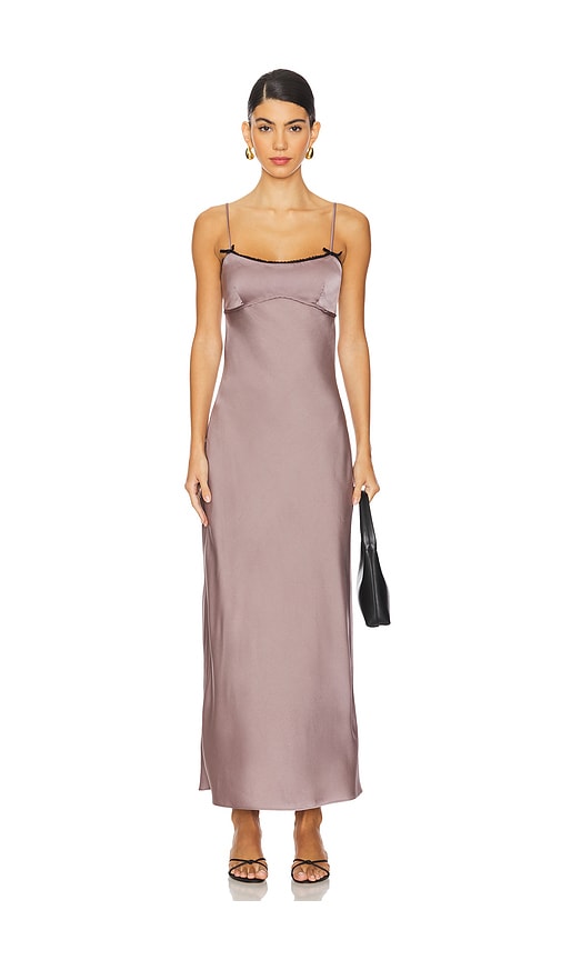 Shop Nia Lee Dress In Taupe