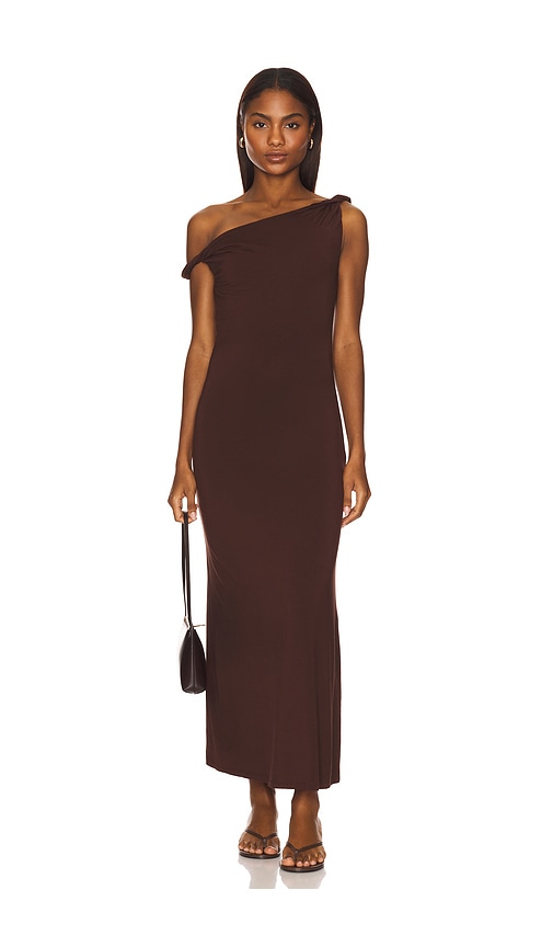 Carmella Dress in Chocolate. - size XL (also in L, M, S, XS)
