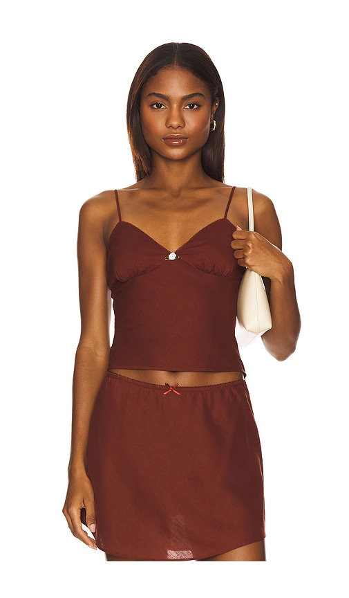 Nia Isaac Top In Burgundy