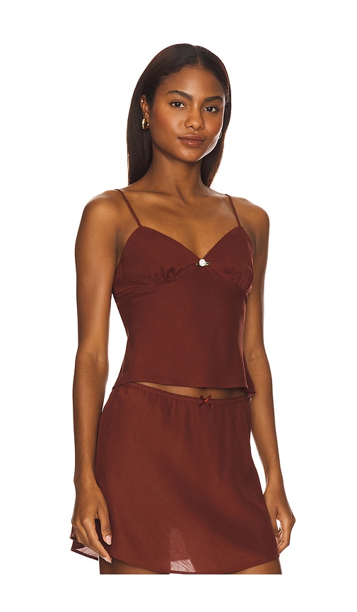 Nia Isaac Top In Burgundy