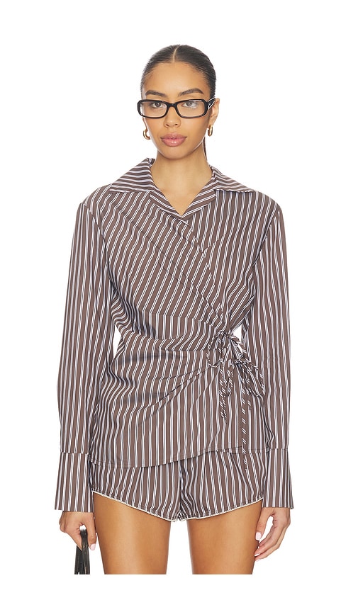 NIA CHEMISE ELISKA en Brown. Taille S. Also en M.