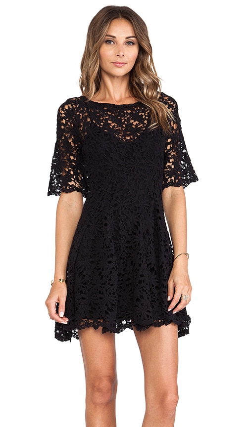 Daisy Crochet Fit and Flare Dress