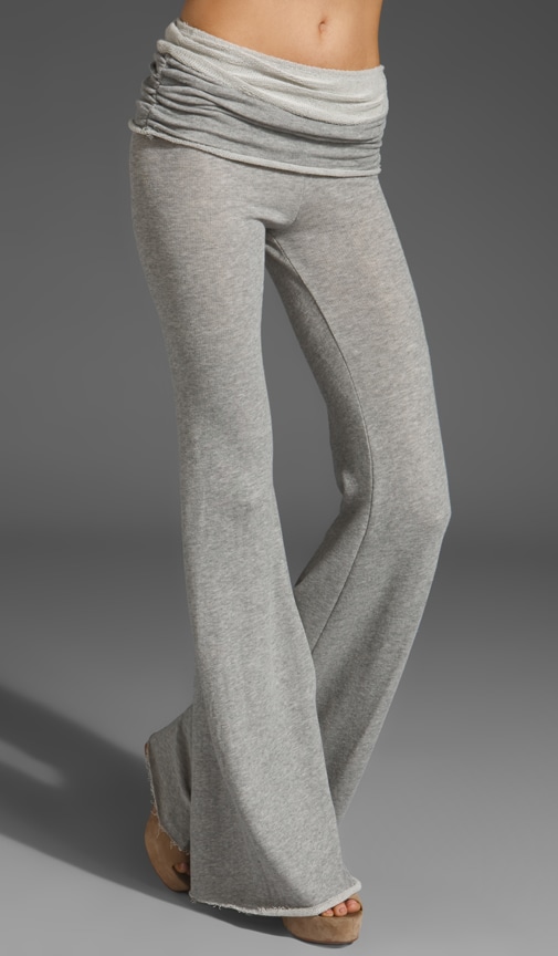 Foldover Flare Knit Pant Greys
