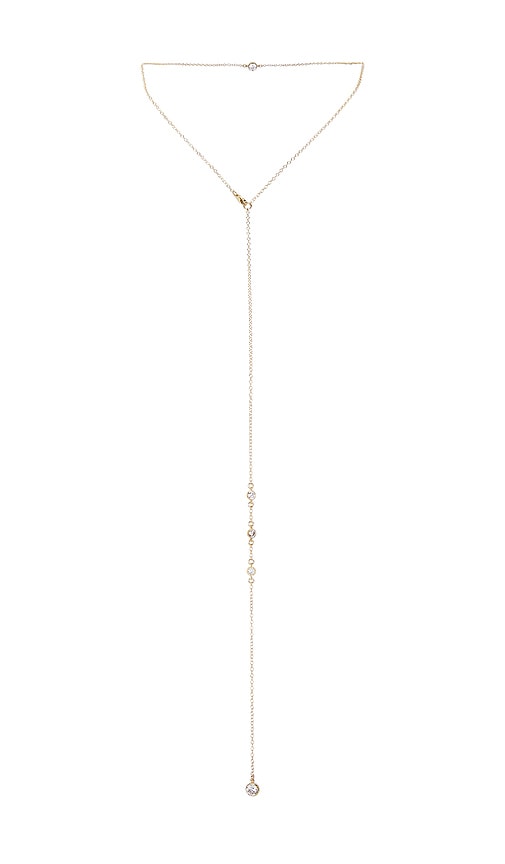 Shop Naiia Hailey Front And Back Chain In Metallic Gold