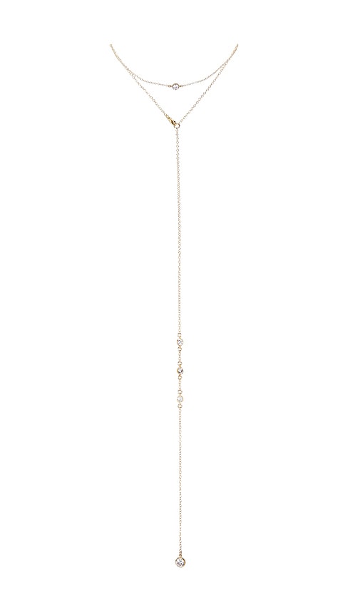 Shop Naiia Hailey Front And Back Chain In Metallic Gold