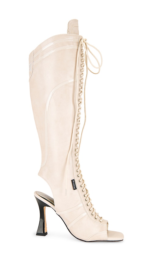Niihai The Striker Lace Up Boot In Pink