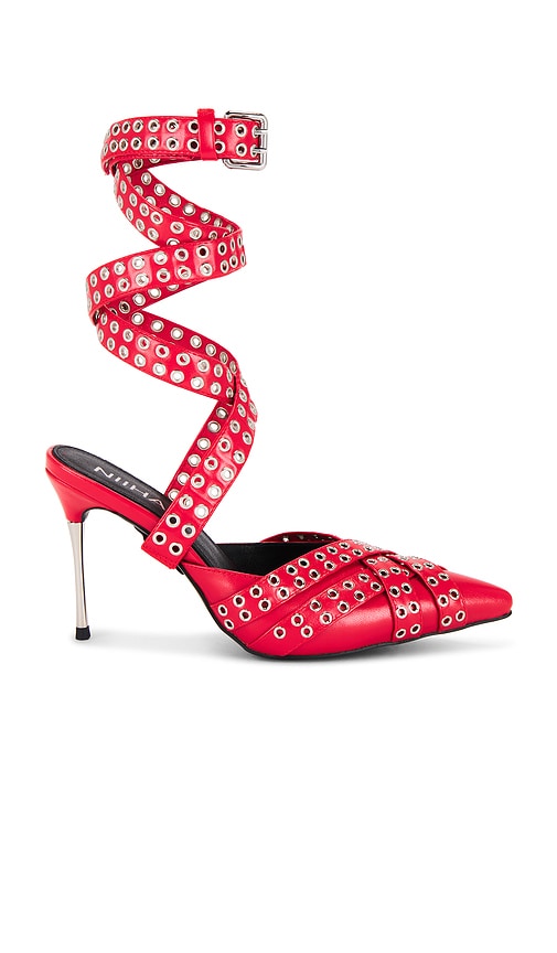 Shop Niihai The Brigitte Heel In Red