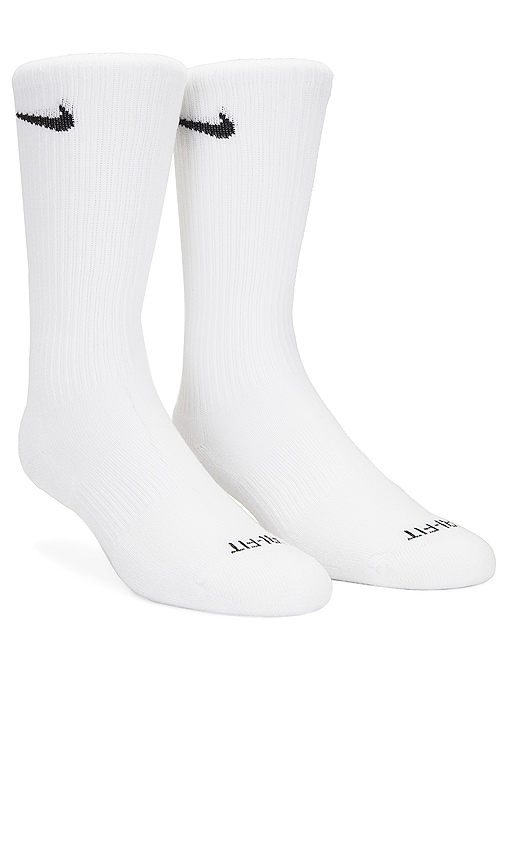 Nike Everyday Plus Cushioned Socks In White & Black