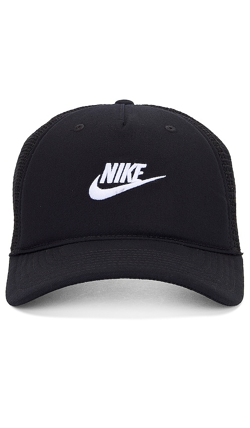 Nike Unisex Rise Cap Structured Trucker Cap In Black