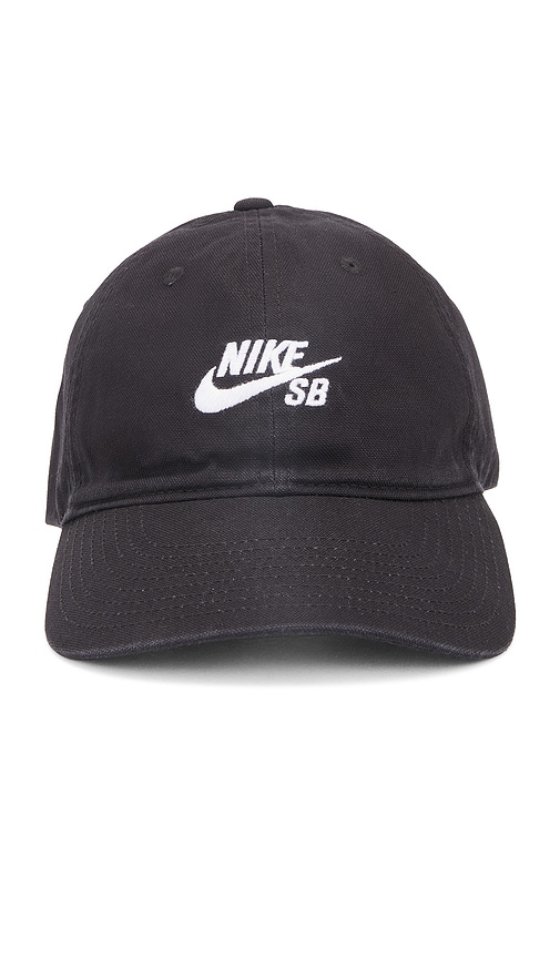 Shop Nike Unstructured Flat Bill Cap In Black & White