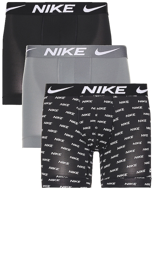 Nike Essential Micro Boxer Brief 3 Pack in Black.