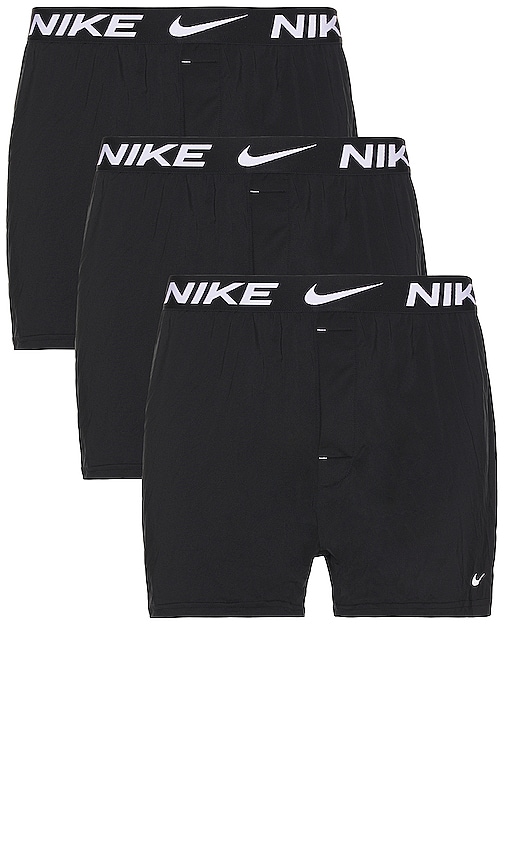 Shop Nike Essential Micro Boxer 3 Pack In Black