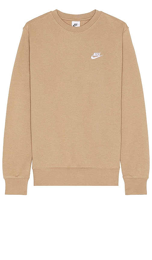 Nike Crew Neck Sweatshirt in Khaki & White | REVOLVE