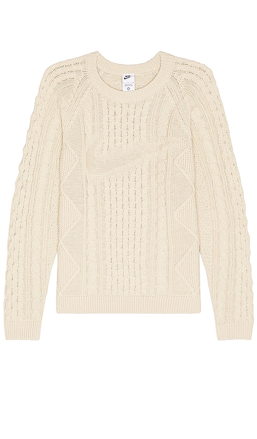 M NL CABLE KNIT SWEATER LS