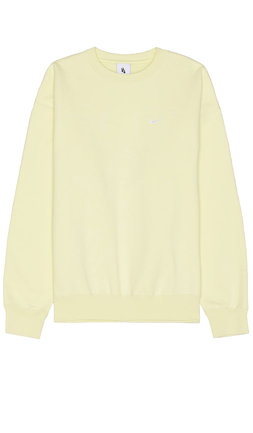 Nike Fleece Crew In Yellow