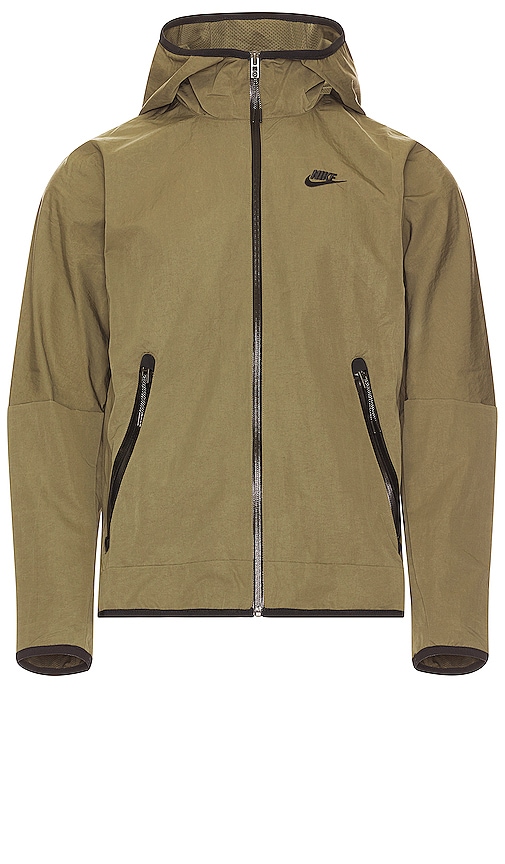 Nike Full Zip Lined Hoodie Jacket in Olive.