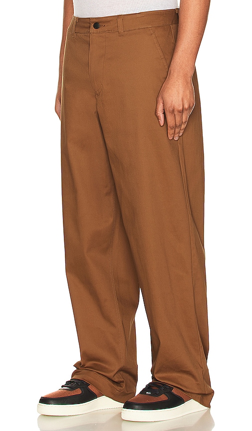 Shop Nike M Nl El Chino Pant Ul Cotton In Ale Brown,white