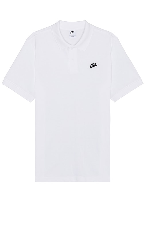 Shop Nike Club (nsw) Short-sleeve Polo In White & Black