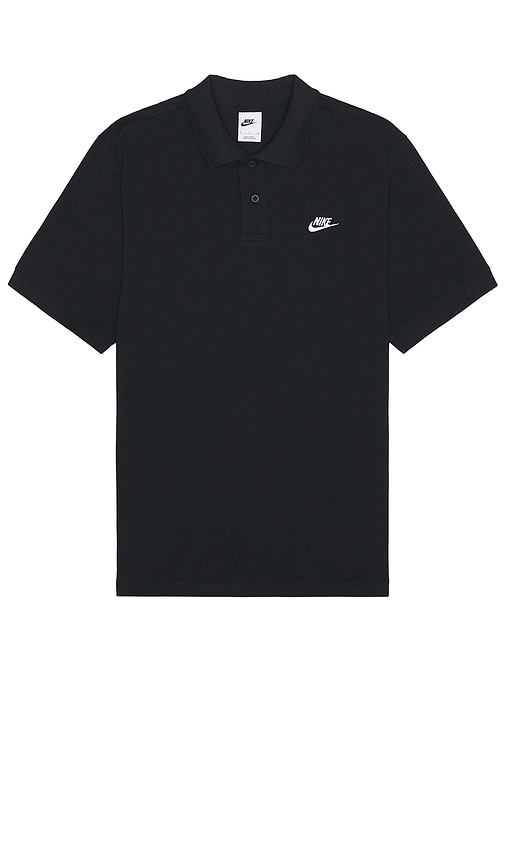 Shop Nike Club (nsw) Short-sleeve Polo In Black & White