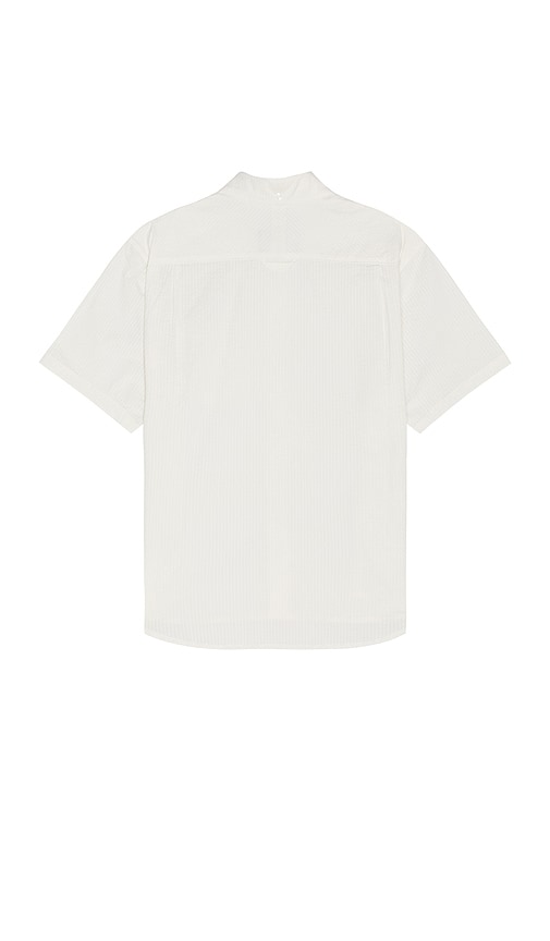 Shop Nike Short-sleeve Seersucker Button-down Shirt In Phantom