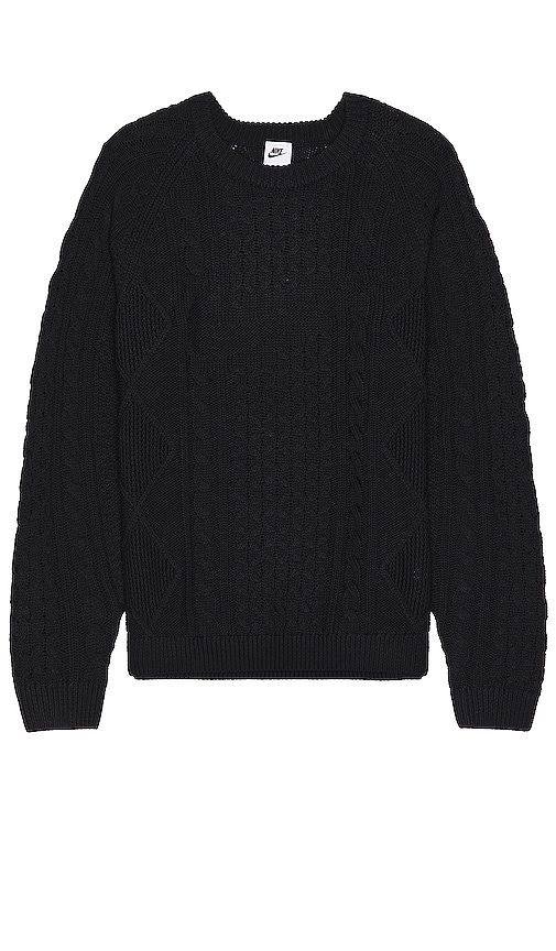 M NL CABLE KNIT SWEATER LS