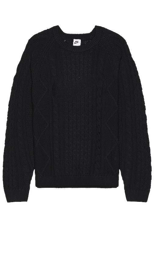 Nike M NL CABLE KNIT SWEATER LS in Black