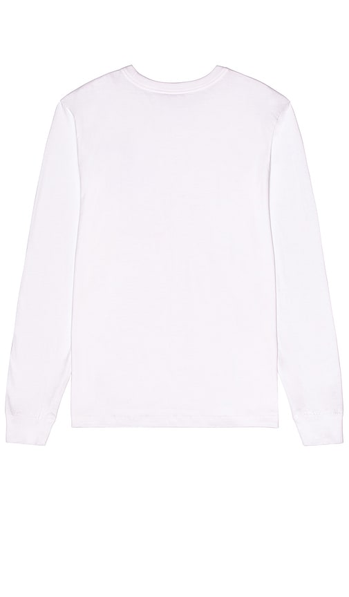 Nike Nsw Club Tee Long Sleeve In White & Black