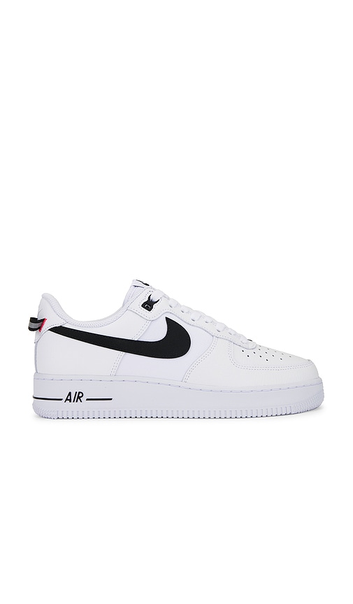 Nike Air Force 1 '07 Lv8 Sneakers in White, Black, & Bright Crimson