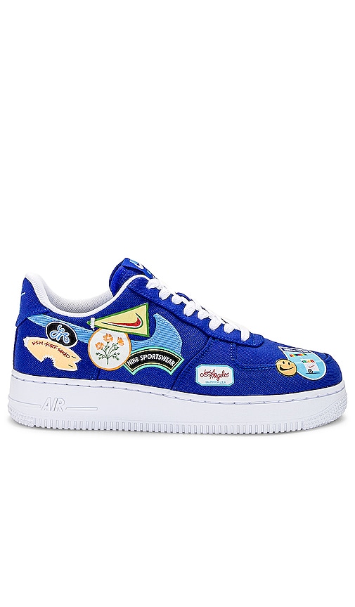 Nike Air Force 1 '07 PRM in Racer Blue, University Blue & White