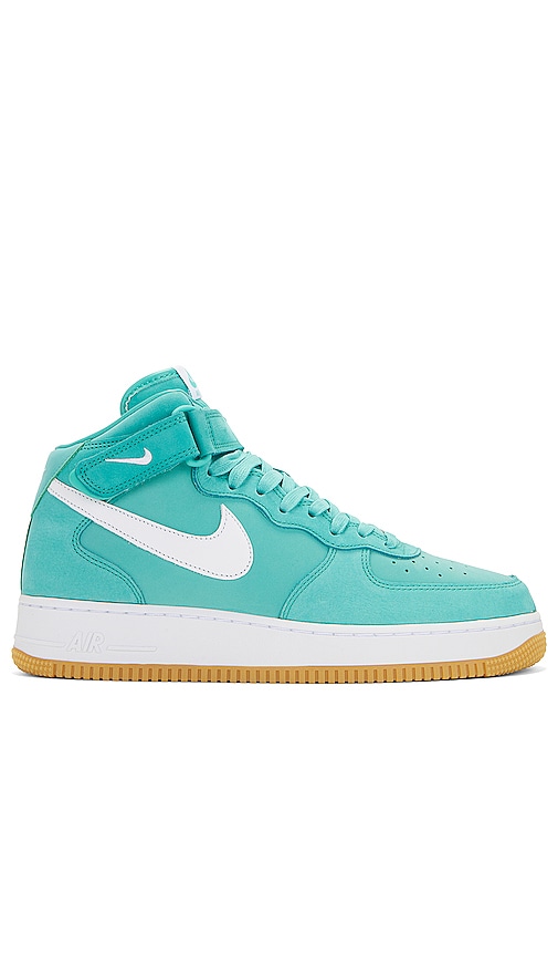 Nike Air Force 1 Mid in Washed Teal, White & Gum Light Brown | REVOLVE
