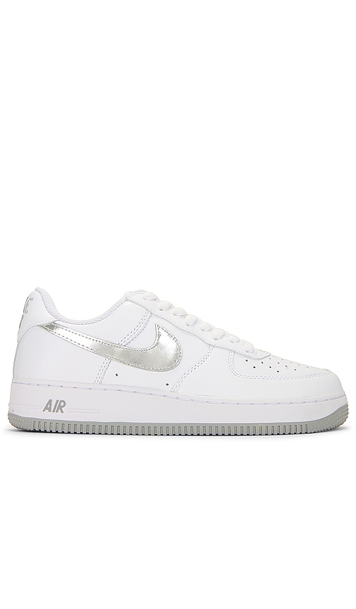 Nike Air Force 1 Low Retro in White & Metallic Silver | REVOLVE