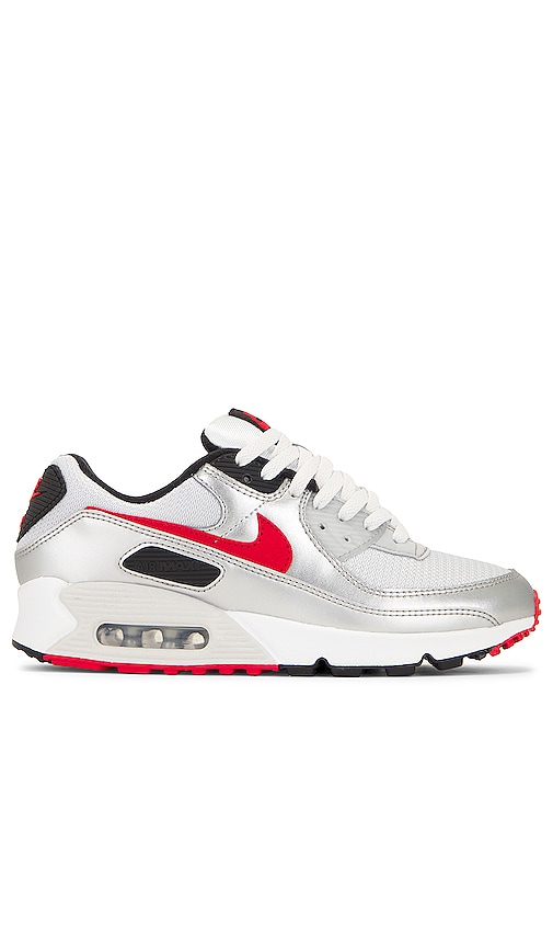 Nike Air Max 90 In Photon Dust & University Red