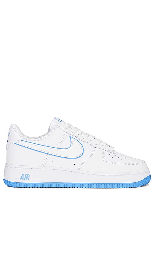 staan aspect Netelig Nike Air Force 1 '07 Sneaker in White & University Blue | REVOLVE