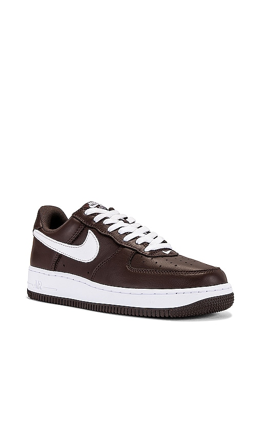 Shop Nike Air Force 1 Low Retro Qs In Chocolate & White