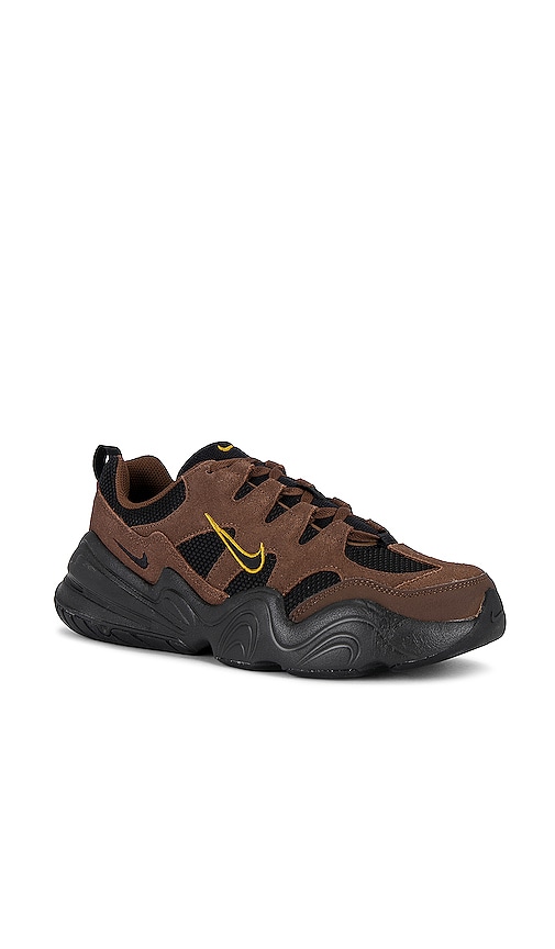 Shop Nike Tech Hera Sneaker In Cacao Wow  Black  & Bronzine