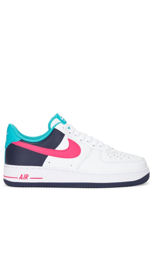 Shop Nike Air Force 1 '07 In White  Racer Pink  & Thunder Blue