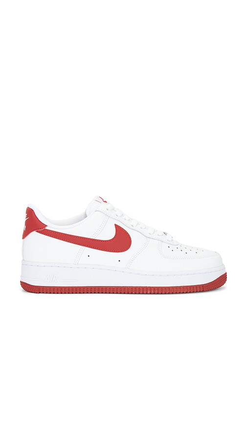 Nike Air Force 1 '07 in White, Dragon Red, & White