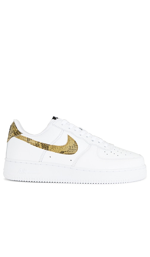 Nike Air Force 1 Low Retro in White, Elemental Gold, Dark Hazel, & Black