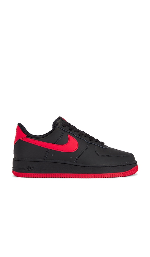 Nike Air Force 1 07 in Black University Red REVOLVE